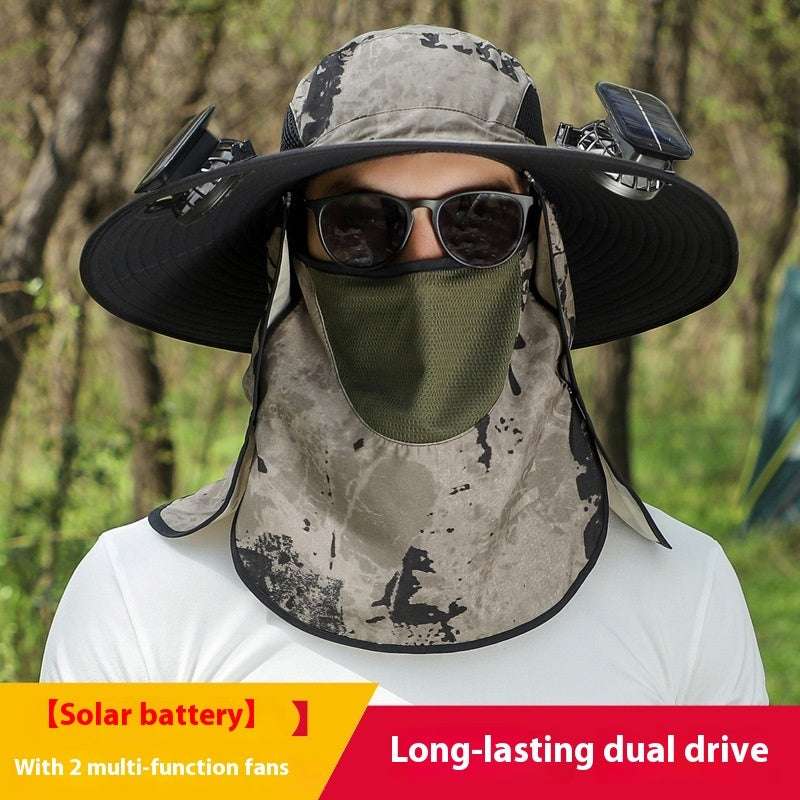 Solar Fan Sun Hat – Quick-Drying Outdoor Big Brim Protection Quick-drying Solar Fan Outdoor Big Brim | Ectron Online