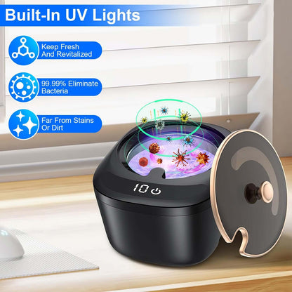 45kHz Ultrasonic Retainer Cleaner - 230ML UV Dental Machine