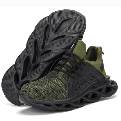 Oversized breathable fly-knit sneakers