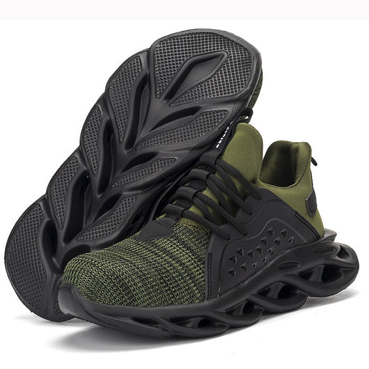 Oversized breathable fly-knit sneakers