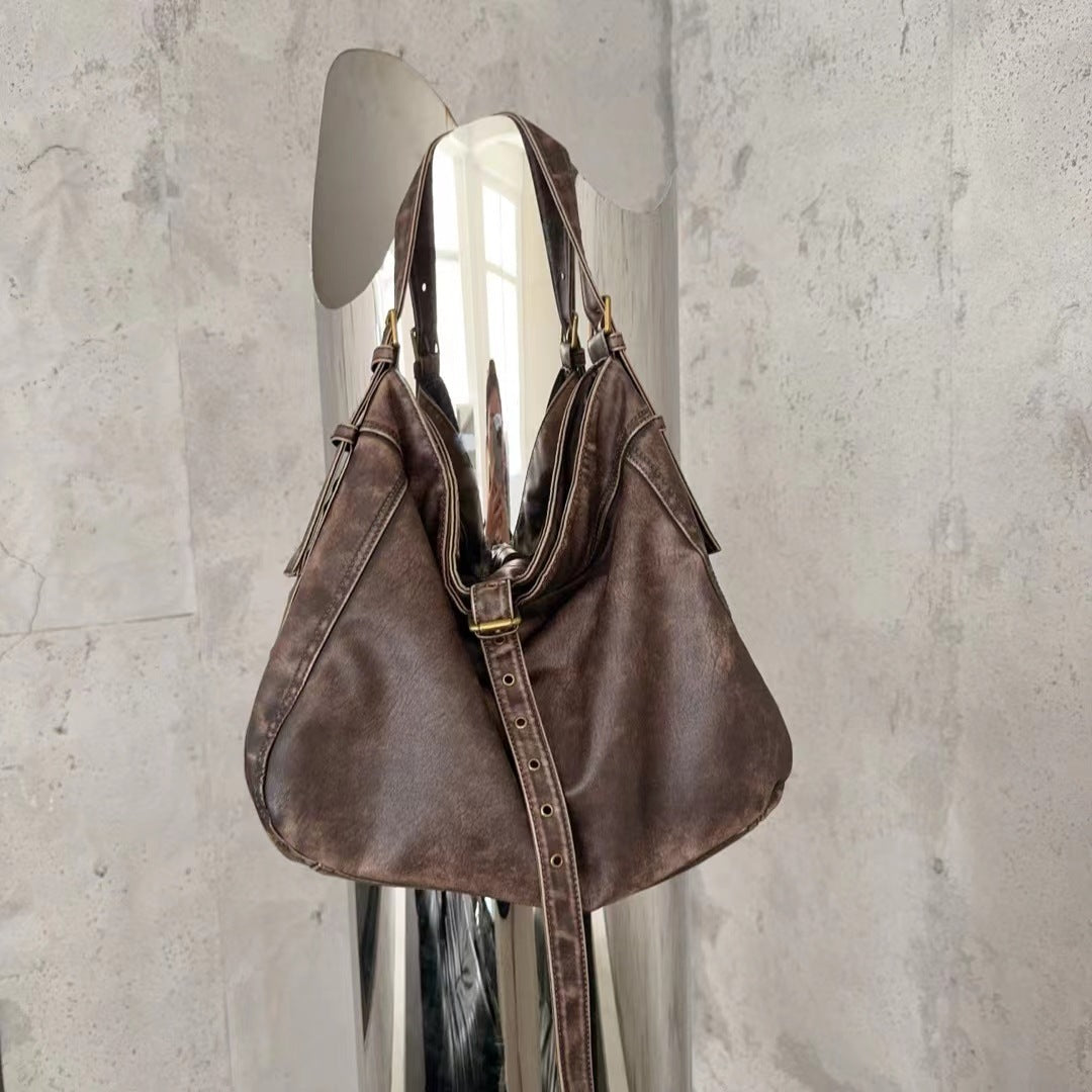 Large Capacity Shoulder Crossbody Bag - Belt Buckle Underarm Tote Casual Large Capacity Shoulder Crossbody | Ectron Online