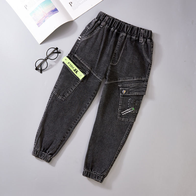 Boys' Velvet Jeans | Autumn & Winter Boys Jeans Autumn And Winter New One-pie | Ectron Online