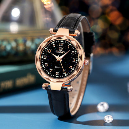 Women's Starry Sky Waterproof Belt Quartz Watch