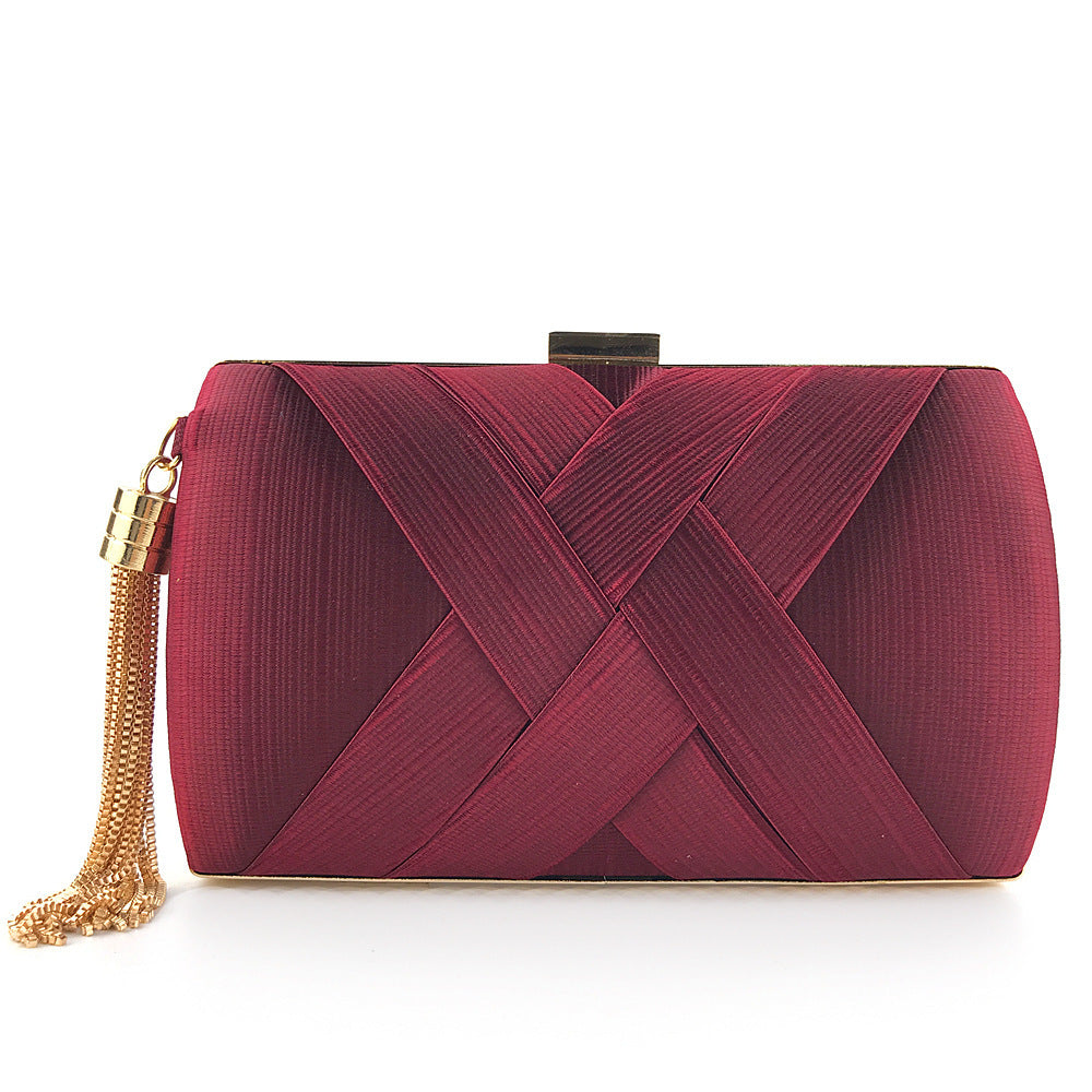 Dinner Satin Fashion Tassel Clutch - Elegant Evening Bag Dinner Satin Fashion Tassel Clutch | Ectron Online
