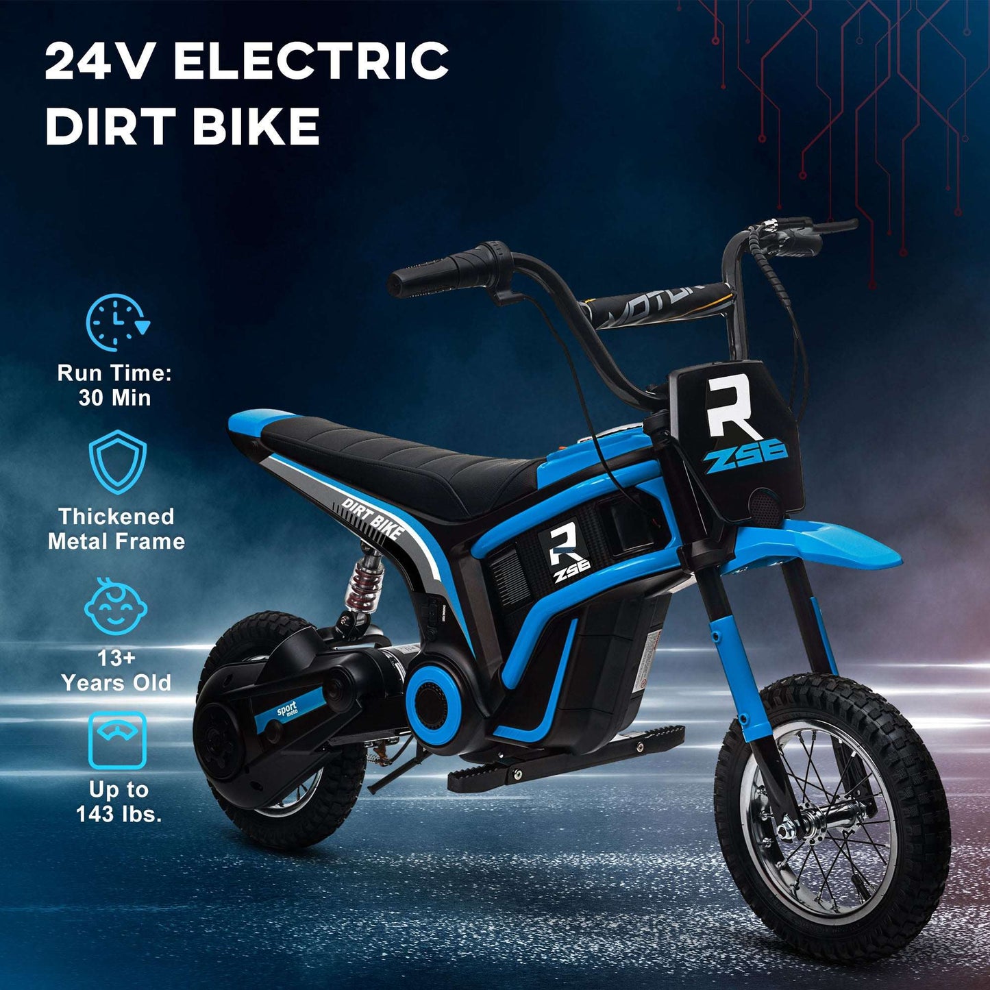 24V 350W Electric Dirt Bike - 15 MPH Kids Ride-On Motocross 24V 350W Electric Dirt Bike Up to 15 MPH | Ectron Online