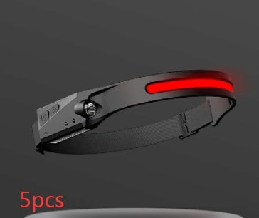 COB LED Induction Riding Headlamp Flashlight, USB Rechargeable COB LED Induction Riding Headlamp | Ectron Online
