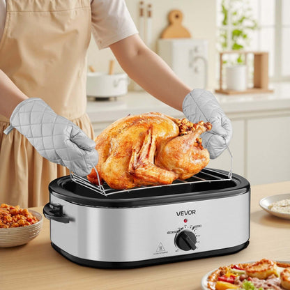 20QT Electric Roaster Oven - Self-Basting Roasting Pan