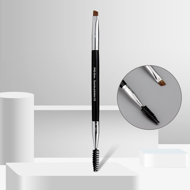 Makeup double head eyebrow brush