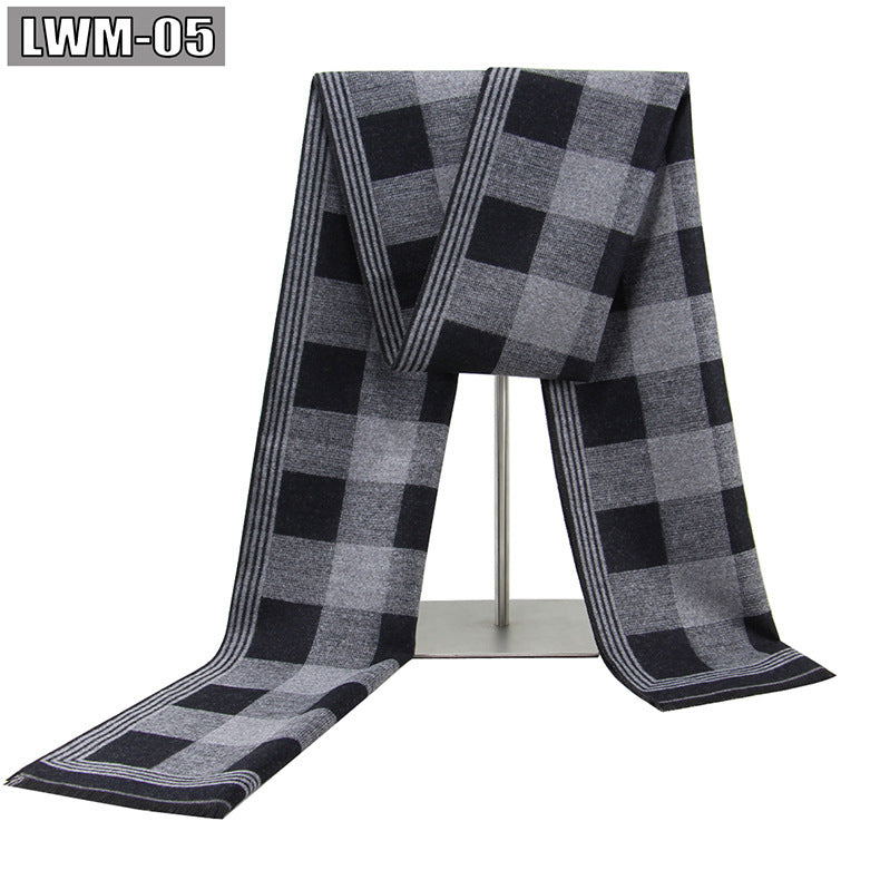 Men's Cashmere Business Plaid Scarf Men's Scarf European And American Cashme | Ectron Online