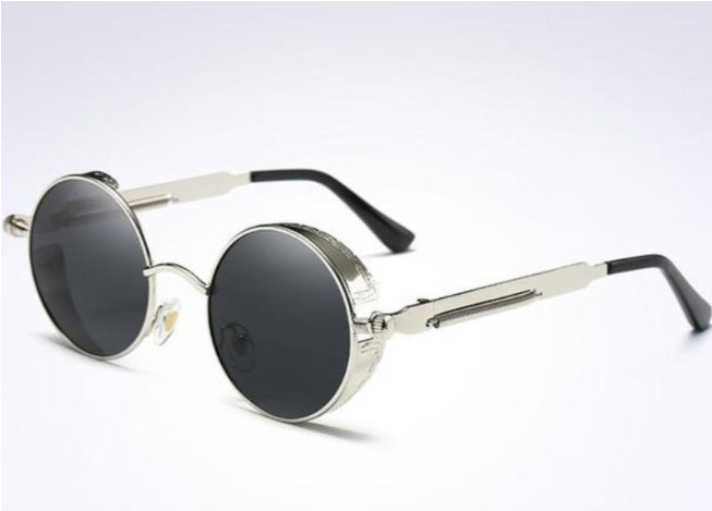 UV protection round frame metal sunglasses