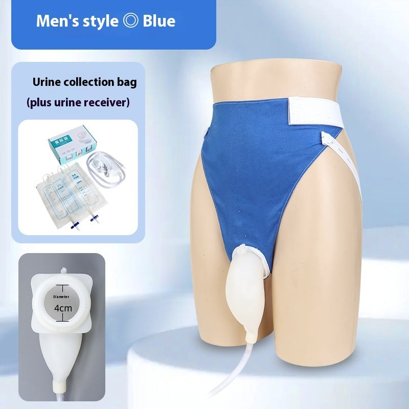{{ brand }} Unisex Silicone Urine Bag – Bed Rest Catheter & Drainage System Blue Cloth For Men - Silicone Chamber Pot Bed Rest Unisex Spe