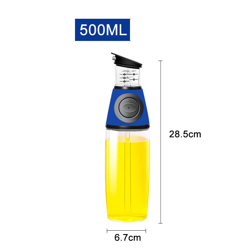 500ml Measurable Glass Oil Bottle – Leakproof Soy Sauce Dispenser 500ml Measurable Glass Bottle Oil Bottle | Ectron Online
