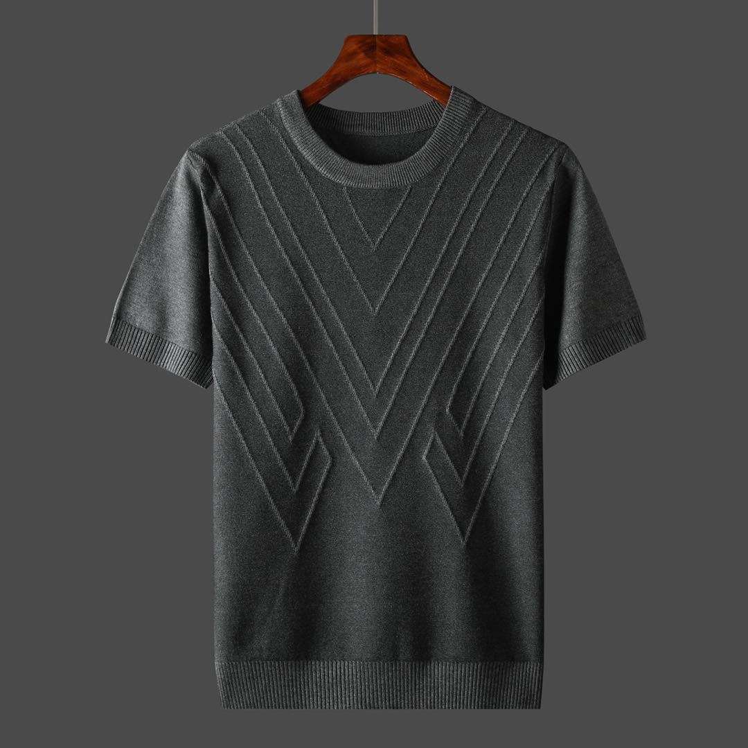 Men’s Slim-Fit Solid Tee – Casual Round Neck Bottoming Shirt Men's Fashion Casual Slim-fit Solid Colo | Ectron Online