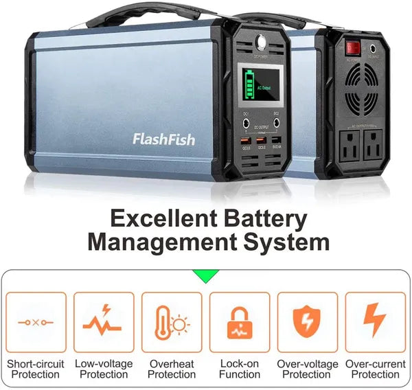 FlashFish 300W Portable Power Station | 60,000mAh CPAP Solar Generator
