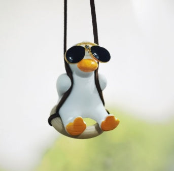 Pistol Cowboy Duck Car Rearview Mirror Pendant - Cool Anime Decoration Pistol Cowboy Duck Car Rearview Mirror P | Ectron Online