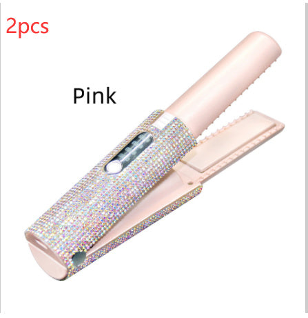 2-in-1 Electric USB Hair Straightening Brush & Curler 2-In-1 Electric USB Hair Straightening B | Ectron Online