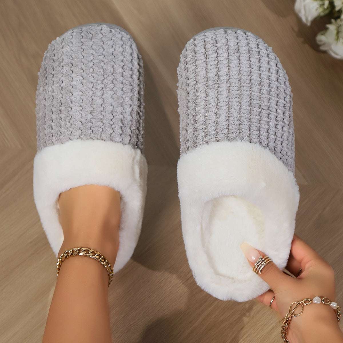 Fluffy Plush Men And Women Casual Slippers Fluffy Plush Men And Women Casual Slippe | Ectron Online