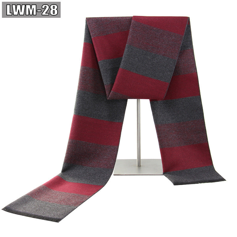 Men's Scarf European And American Cashmere Autumn And Winter Business Plaid