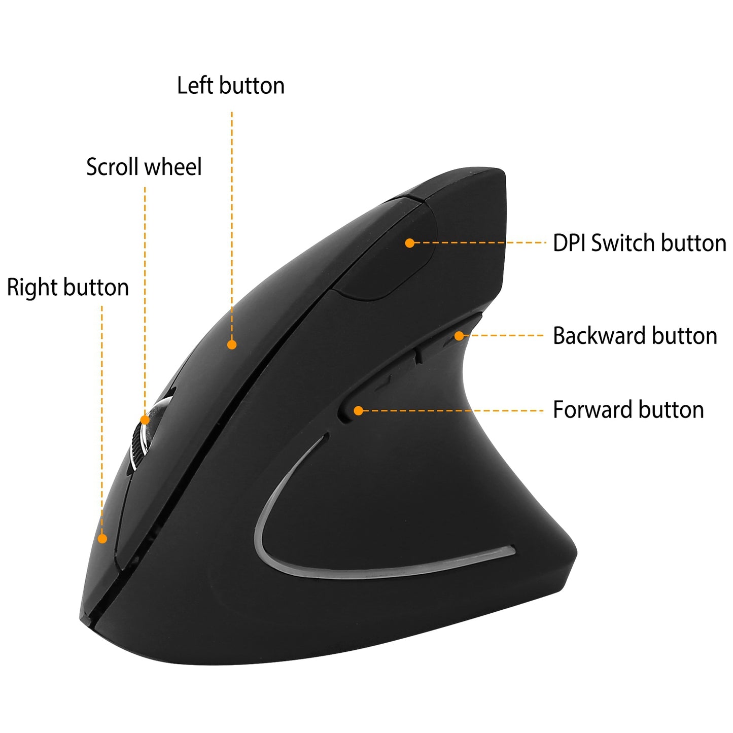 Ergonomic Wireless Vertical Mouse | 2.4G Optical Mice with 3 DPI