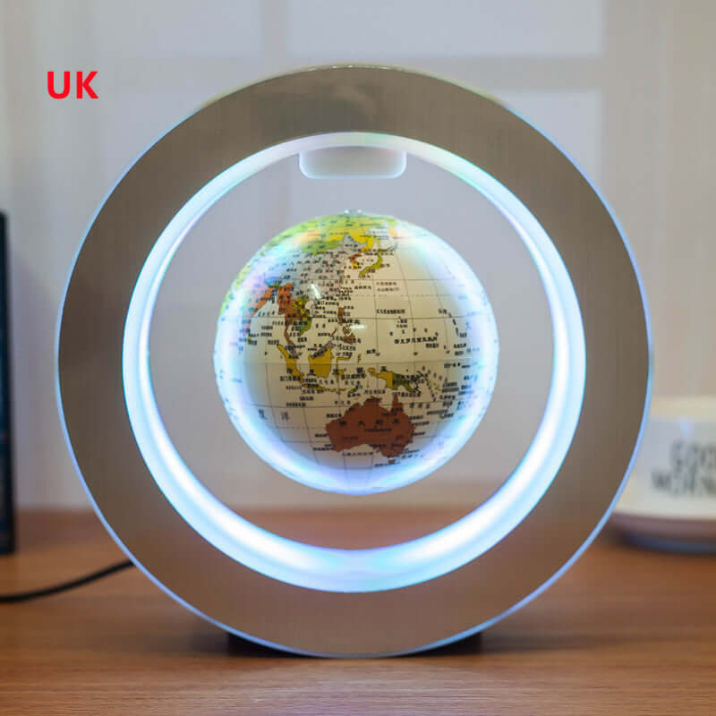 LED Floating Globe World Map Round LED World Map Floating Globe Magne | Ectron Online