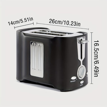 2-Slice Stainless Steel Toaster - Wide Slot Bread Toaster