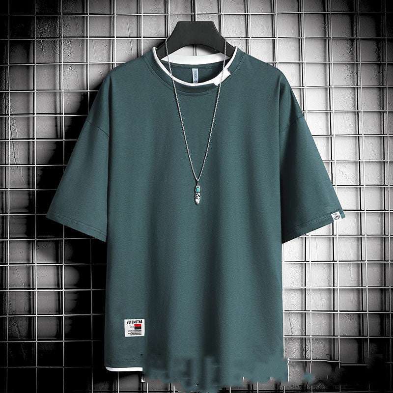 Men’s Hong Kong Style Loose T-Shirt – Trendy Casual Streetwear Hong Kong style loose T-shirt men | Ectron Online