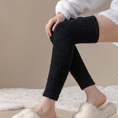 Plush Winter Warm Dual-Purpose Heel & Knee Protection Socks for Seniors