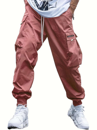 Multi-pocket Cargo Pants Men's Casual Hip-Hop Drawstring Trousers Outdoor Streetwear Sports Pant