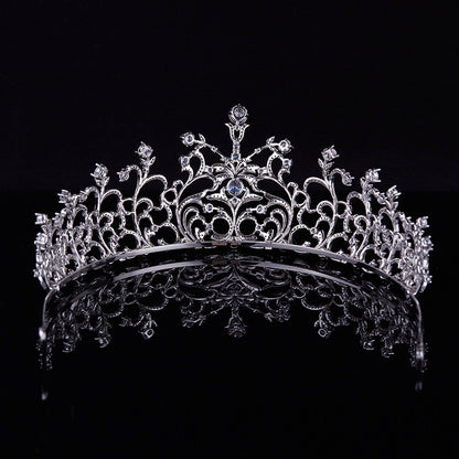 Retro Crown Bride Wedding Micro Inlaid Zircon Crown