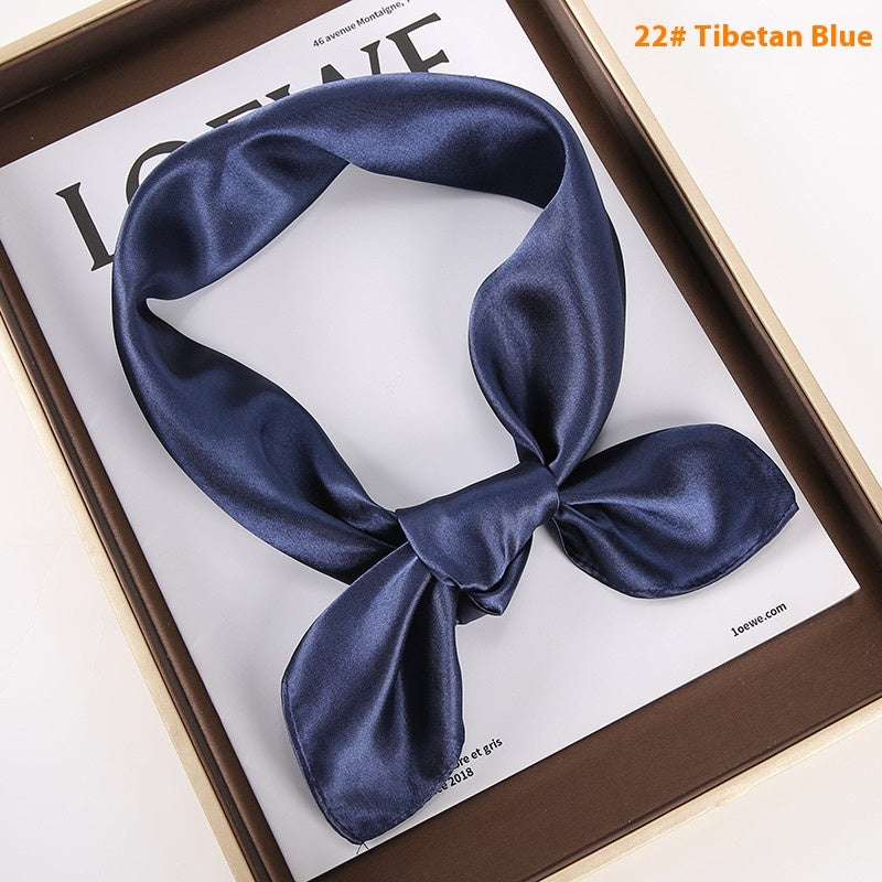 Solid Color Square Scarf - Artificial Silk Elegance Solid Color Square Scarf Artificial Silk | Ectron Online