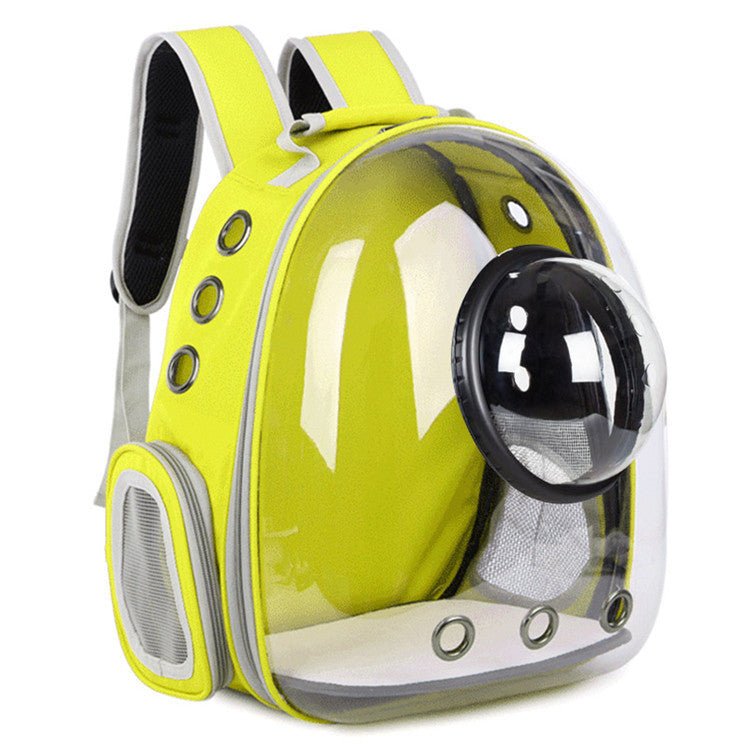 Transparent shell pet bag new fashion trend large capacity space cover cat bag panoramic dog backpack