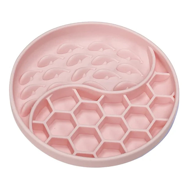 {{ brand }} Silicone Dog Bowl | Slow Feeder pink - Dog Food Bowl
