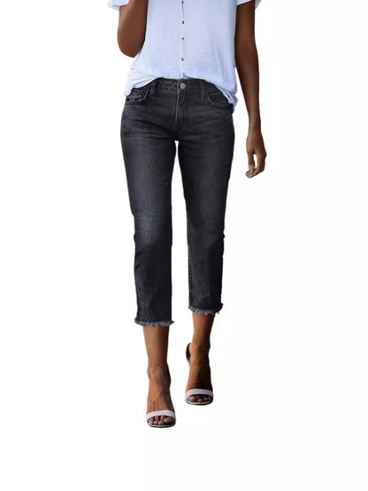Women's Retro Slim-Fit Stretch Jeans | Trendy Vintage Denim Pants Fashionable Retro Slim-fit Stretch Jeans | Ectron Online