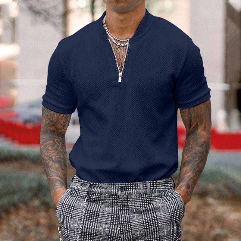 Men’s Casual Polo Shirt – Fashionable Short Sleeve Polo Collar Men's Fashion Casual Polo Collar Polo Sh | Ectron Online