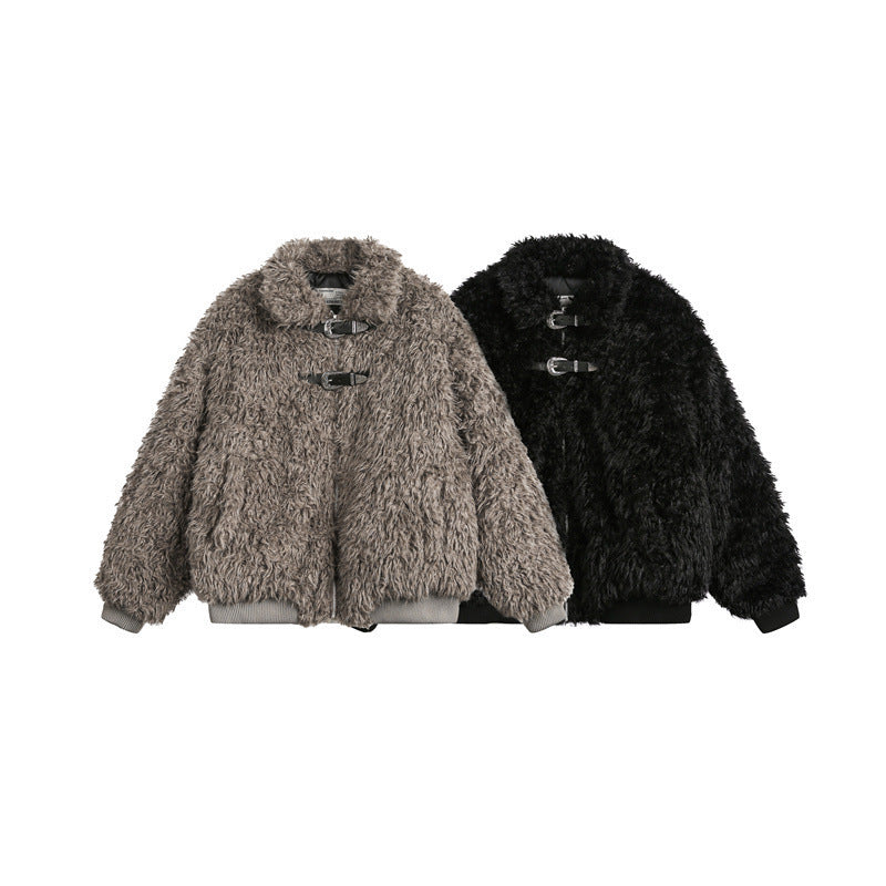 Plush Thickened Lapel Jacket