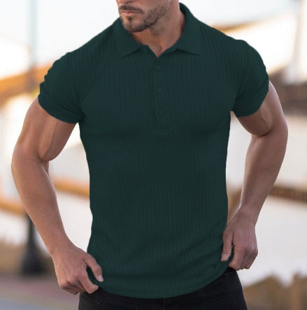 Men’s Slim Fit Polo – Mercerised Cotton Short Sleeve T-Shirt T-shirt Slim Short-sleeved Mercerized Co | Ectron Online