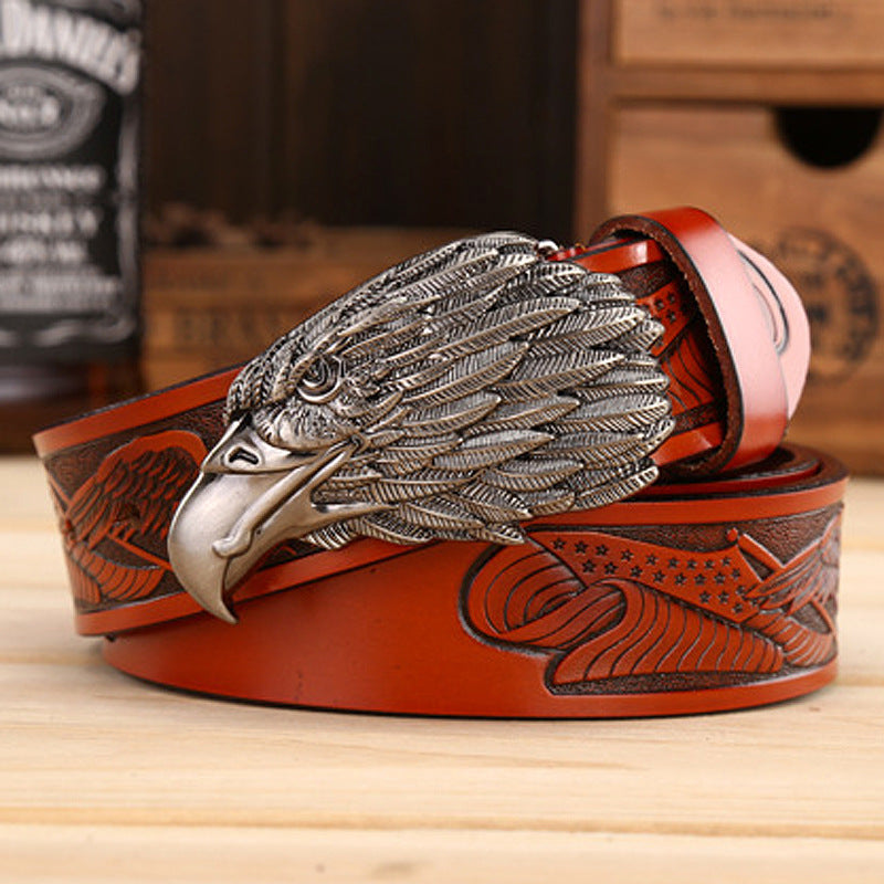 Men's Fashion Eagle Leather Belt