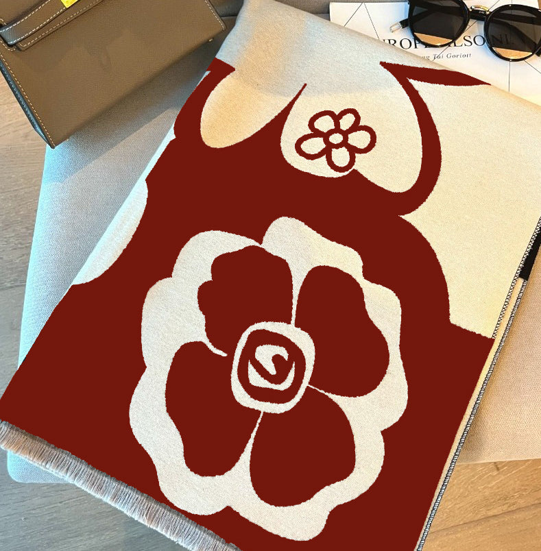 High-Grade Black & White Versatile Scarf | Warm Shawl for Summer A/C