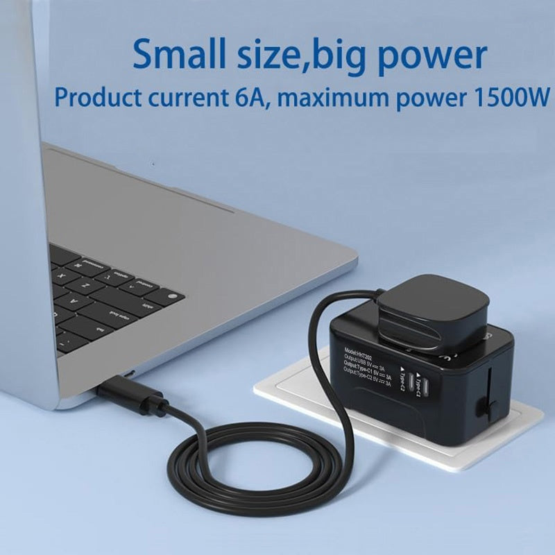 Universal All-in-One Travel Adapter | Worldwide Plug with 3 USB