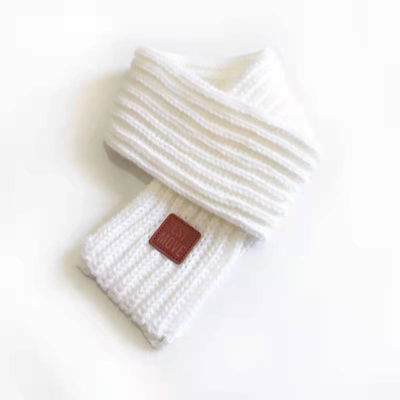 Autumn And Winter Solid Color Knitted Children's Warm Scarf