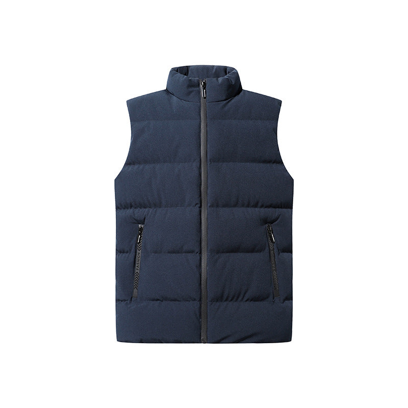 Men's Plus Size Thickened Cotton Vest Coat - Warm Padded Waistcoat