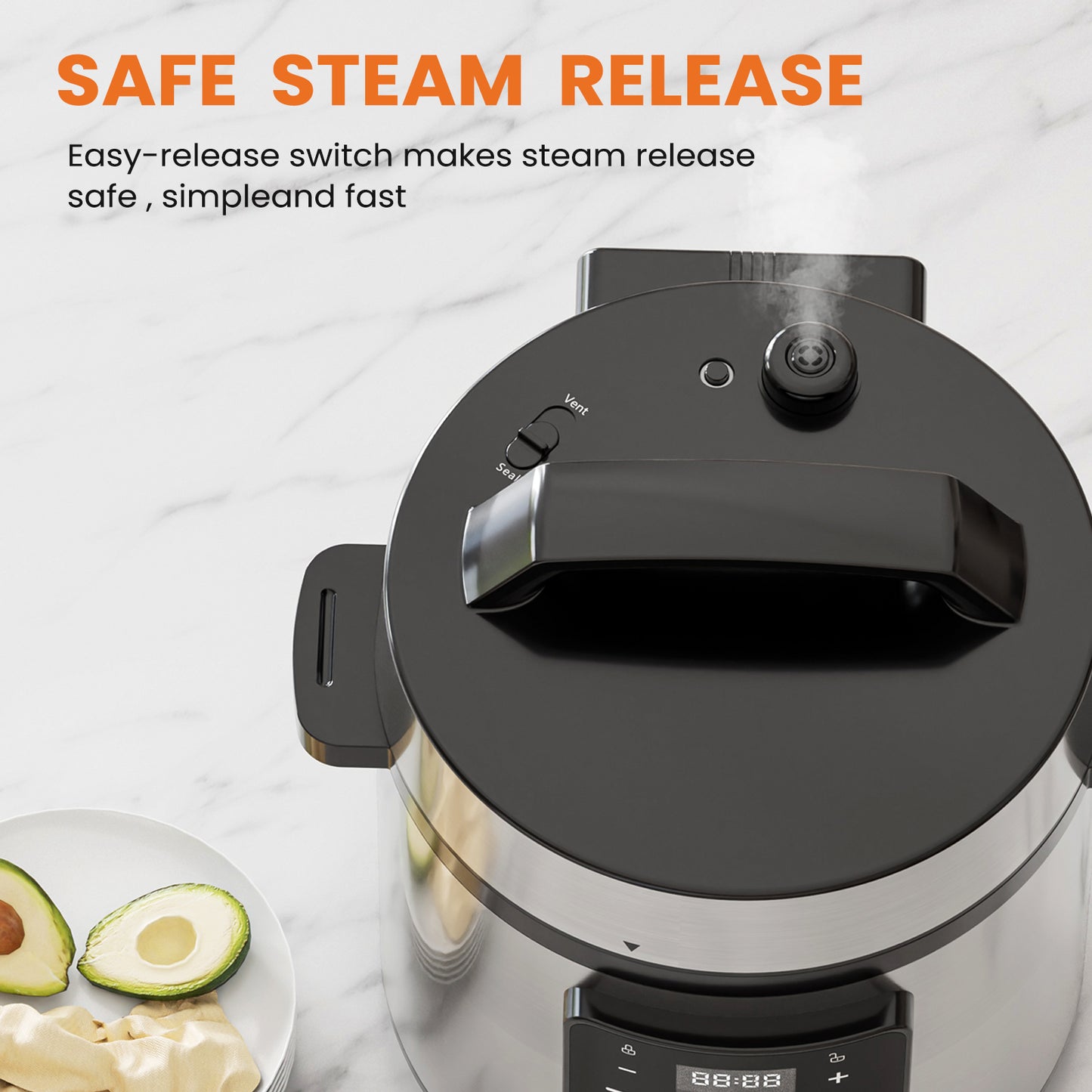 9-in-1 Electric Pressure Cooker & Smart Multi-Pot | 9 Functional Modes