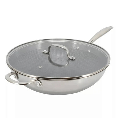 Better Chef 12.5-Inch 3-Ply Stainless Steel Nonstick Wok with Lid Better Chef 12.5-Inch 3-Ply Stainless St | Ectron Online