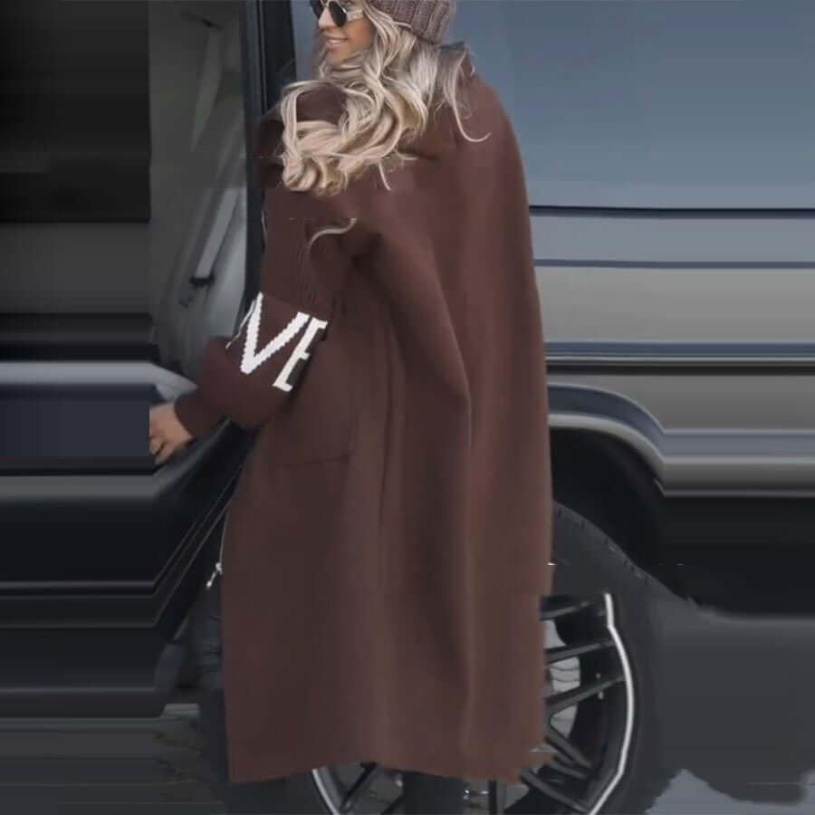Women's Casual Long Hooded Splicing Coat European And American Fashion Women's We | Ectron Online