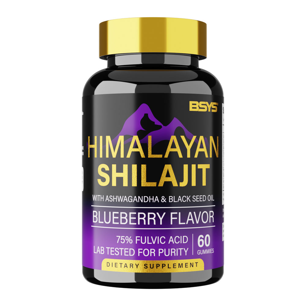 BSYS 8-in-1 Shilajit Gummies (60 Count) - Natural Vitality & Energy Boost