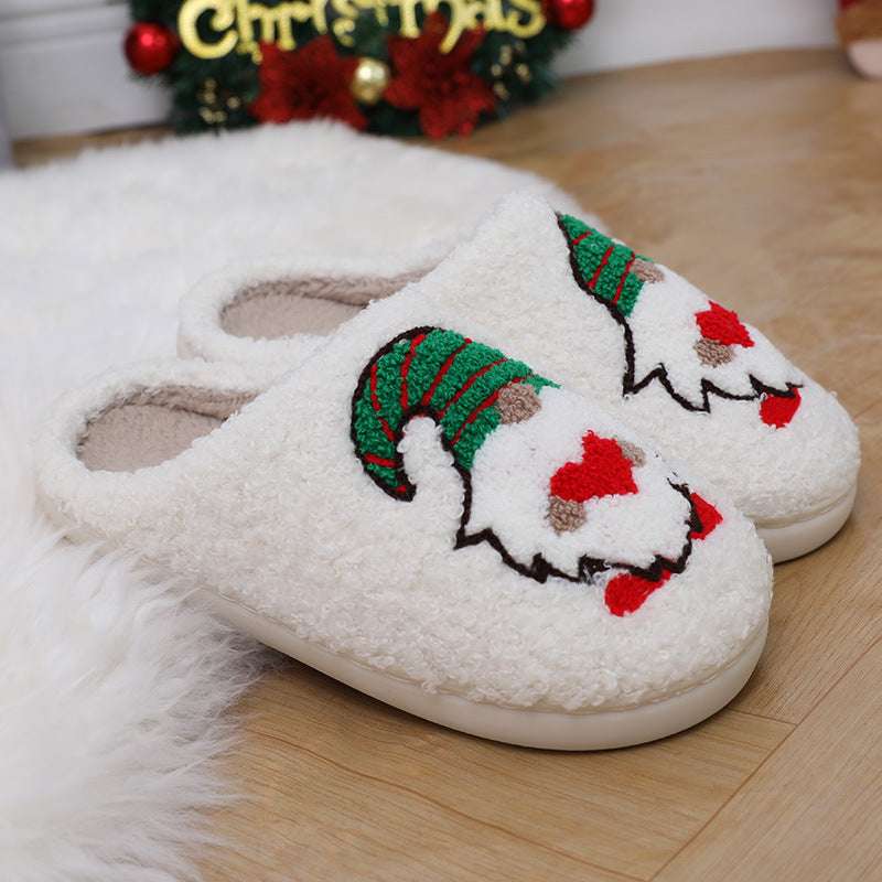Cute Santa Claus Slippers – Warm Christmas Couple Indoor Shoes Cute Cartoon Santa Claus Home Slippers C | Ectron Online
