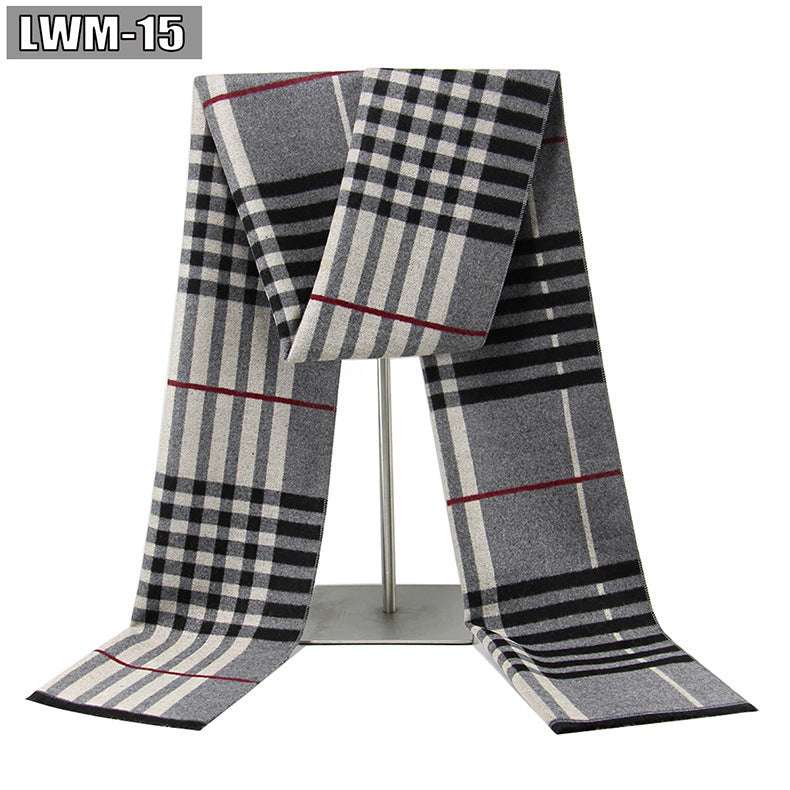 Men's Cashmere Business Plaid Scarf Men's Scarf European And American Cashme | Ectron Online