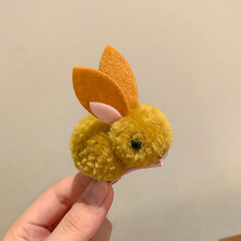 Cute Bunny Kids Barrette – Soft 3D Hair Clip for Girls Cute Bunny Three-dimensional Barrettes C | Ectron Online