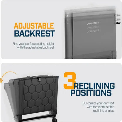 Alpcour Heated Massage Stadium Seat - Reclining Bleacher Chair Alpcour Heated Massage Reclining Stadium | Ectron Online