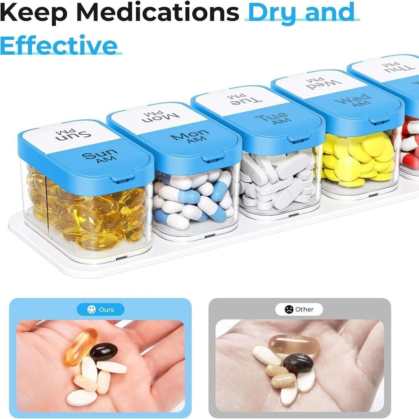 Amazon Pill Box Portable Dispenser Can Be Disassembled And Carried Independently